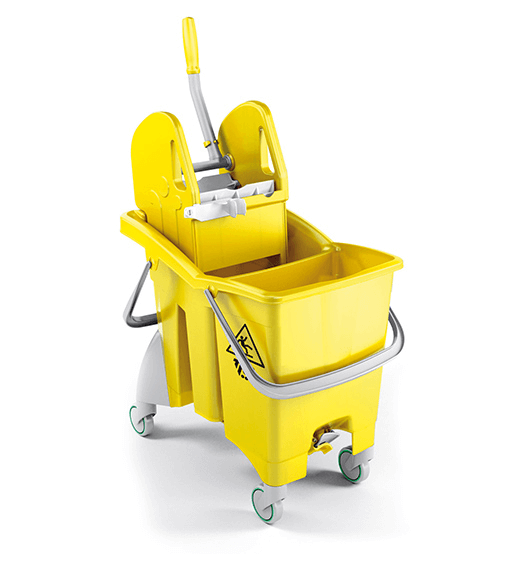 Single Bucket Trolley Partition Action Pro 30L (Yellow)